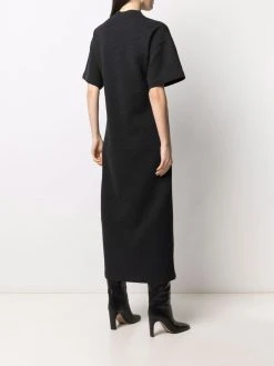 AMI Paris robe mi-longue à manches courtes