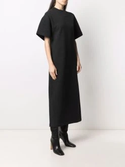 AMI Paris robe mi-longue à manches courtes