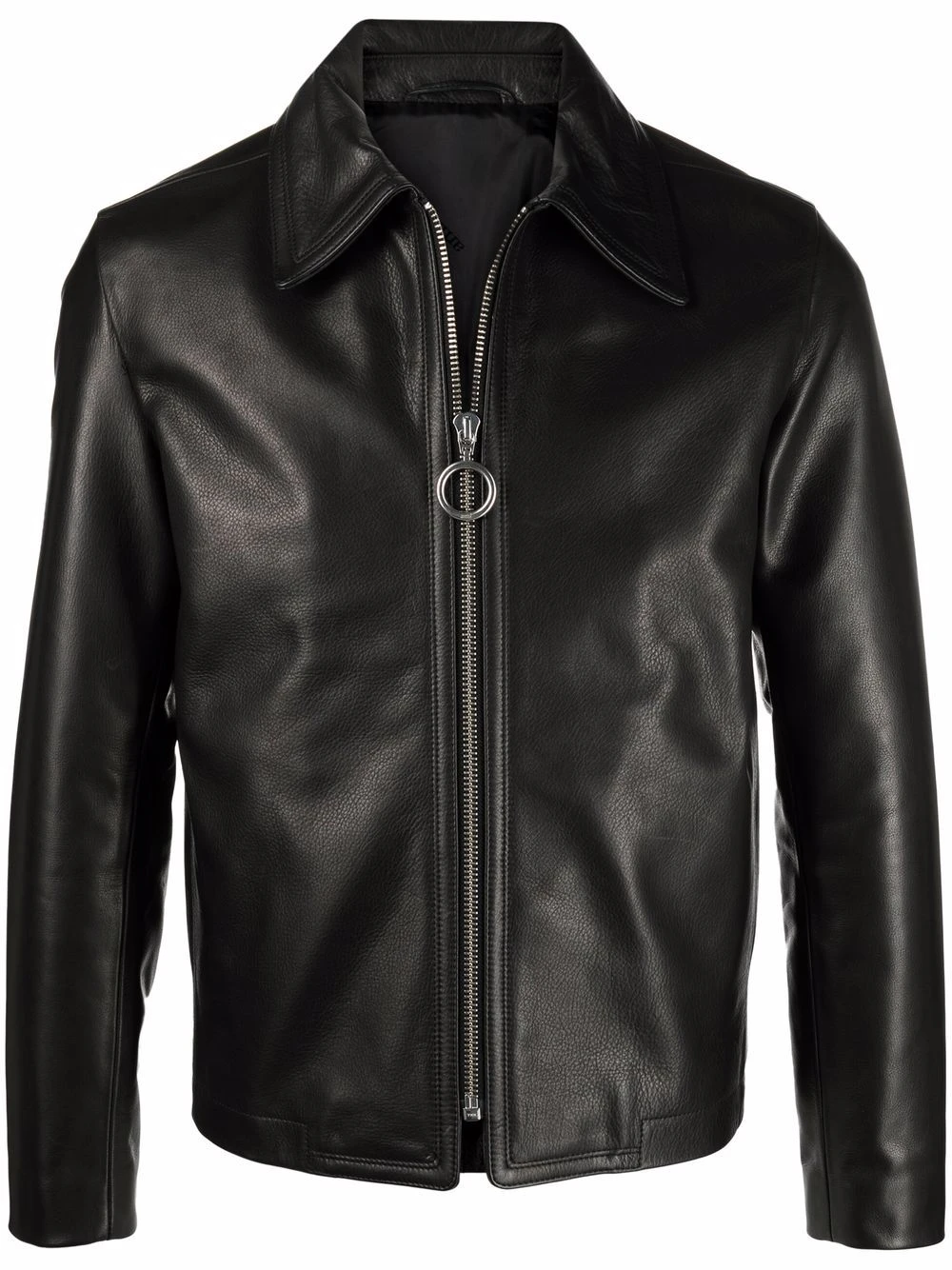 Vendre-Réclame AMI Paris Veste zippée en cuir grainé vestes en cuir homme 1 AMI Paris veste zippée en cuir grainé