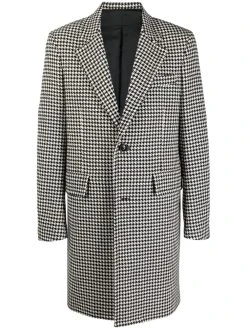 AMI Paris manteau à motif pied-de-poule