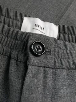 AMI Paris pantalon court à taille élastique