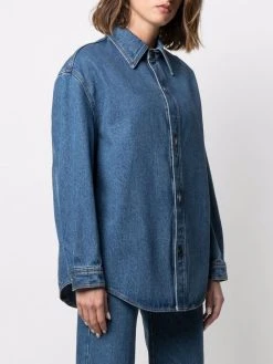AMI Paris chemise en jean à manches longues