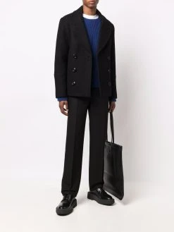 AMI Paris manteau court à boutonnière croisée