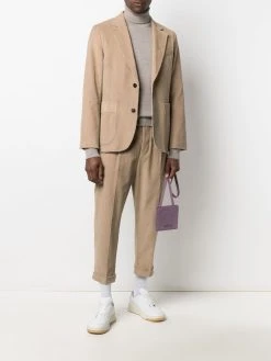 AMI Paris pantalon chino fuselé en velours côtelé