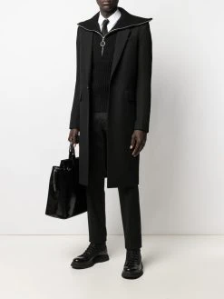 AMI Paris pull zippé en maille nervurée