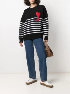 AMI Paris pull Ami De Cœur à rayures