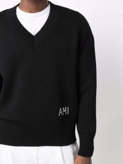 Soldes AMI Paris Manteau à simple boutonnage pulls femme 11 AMI Paris manteau à simple boutonnage