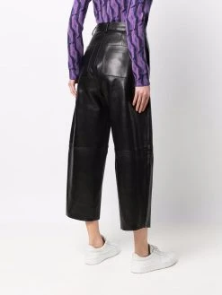 AMI Paris pantalon court en cuir