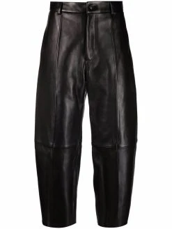 AMI Paris pantalon court en cuir