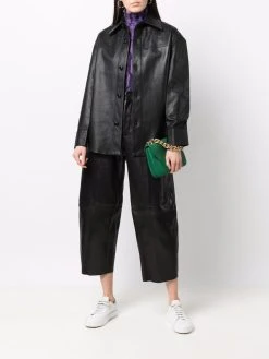 AMI Paris pantalon court en cuir