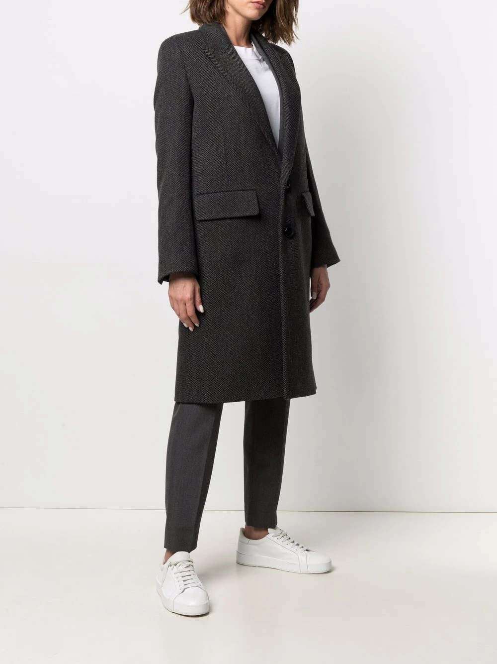 AMI Paris Manteau à chevrons Prix Malin manteaux à simple boutonnage femme 3 AMI Paris manteau à chevrons