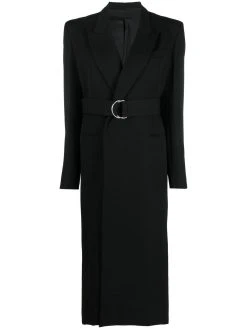 AMI Paris manteau long à taille ceinturée