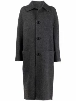 AMI Paris manteau mi-long à simple boutonnage