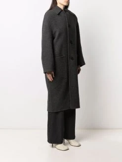 AMI Paris manteau mi-long à simple boutonnage