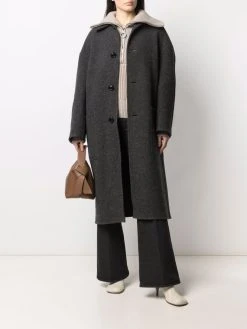 AMI Paris manteau mi-long à simple boutonnage