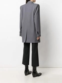 AMI Paris blazer long à simple boutonnage