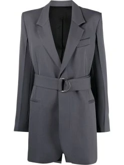 AMI Paris blazer long à simple boutonnage