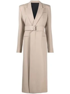 AMI Paris manteau long à taille ceinturée