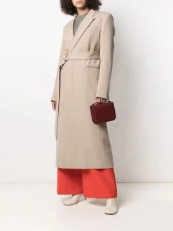 AMI Paris manteau long à taille ceinturée