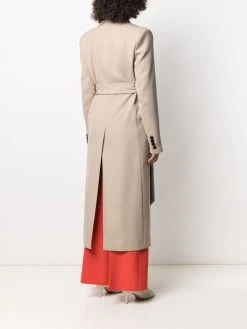 AMI Paris Promos Manteau long à taille ceinturée trenchs & imperméables femme 10 AMI Paris manteau long à taille ceinturée