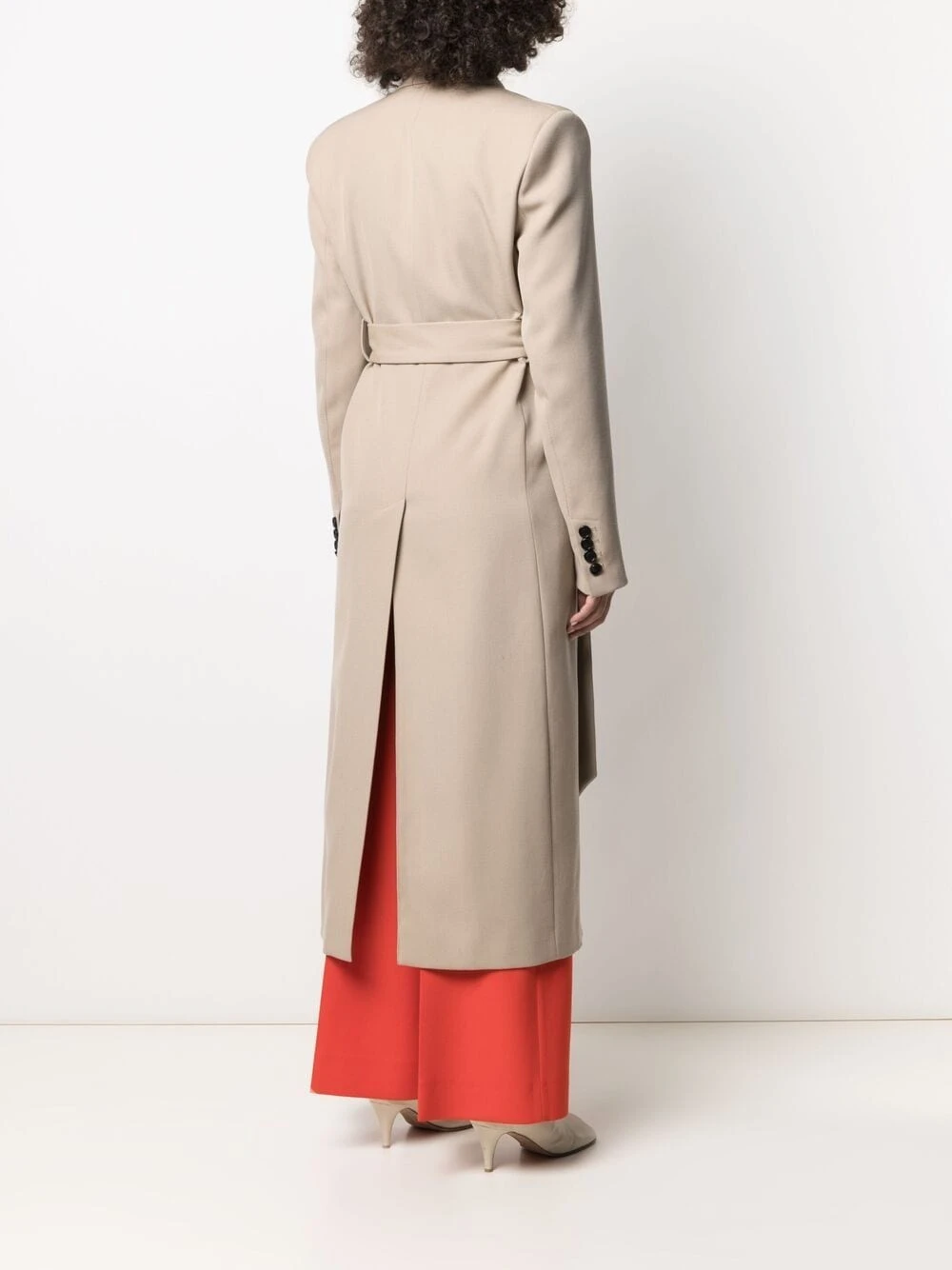 AMI Paris Promos Manteau long à taille ceinturée trenchs & imperméables femme 4 AMI Paris manteau long à taille ceinturée