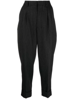 AMI Paris pantalon court à fines rayures