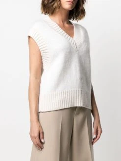 AMI Paris haut en maille à design sans manches