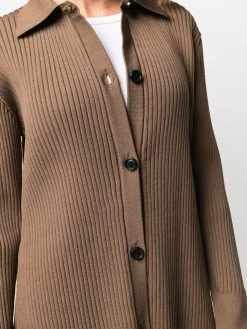 AMI Paris cardigan en maille nervurée