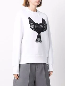 AMI Paris sweat Ami de Coeur à détails en dentelle