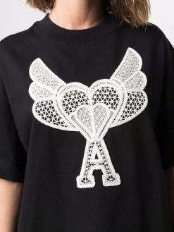 AMI Paris sweat Ami de Coeur à dentelle appliquée