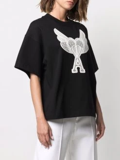 AMI Paris sweat Ami de Coeur à dentelle appliquée