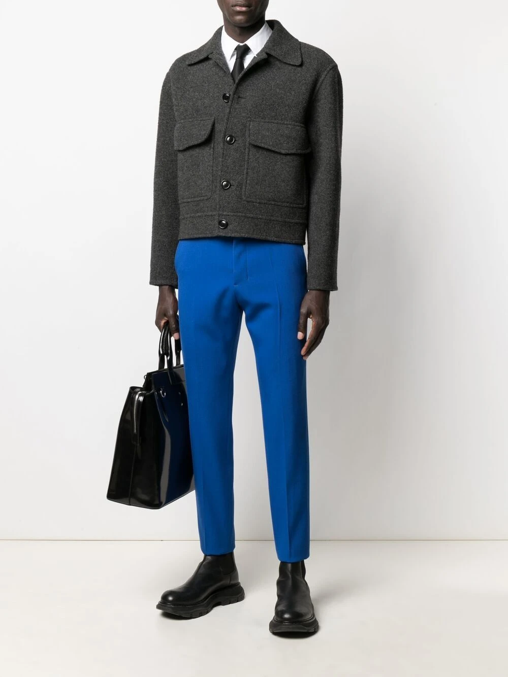 AMI Paris Pantalon fuselé à taille mi haute Pas Cher pantalons skinny homme 2 AMI Paris pantalon fuselé à taille mi-haute