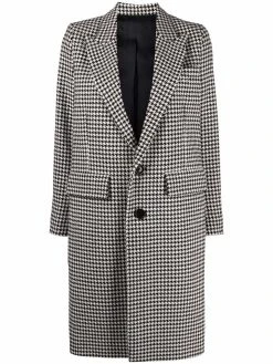 AMI Paris manteau à motif pied-de-poule