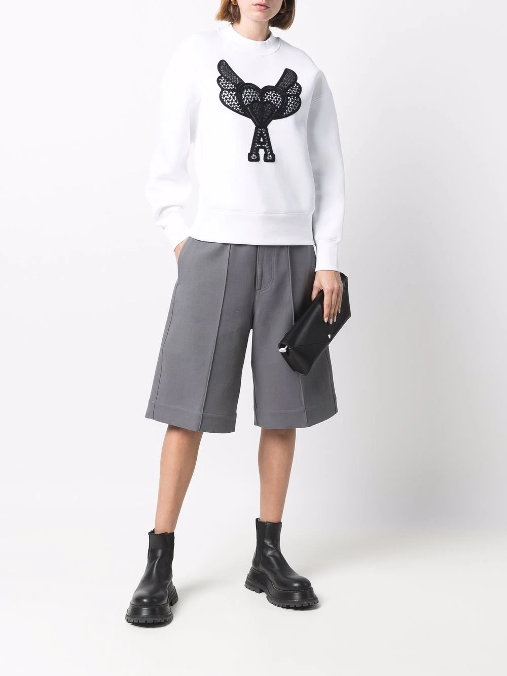 AMI Paris Prix De Lancement Pantalon ample court pantalons raccourcis femme 2 AMI Paris pantalon ample court