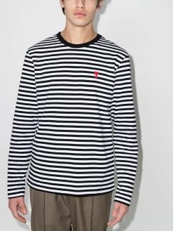 AMI Paris t-shirt rayé Ami de Coeur