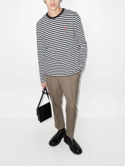 AMI Paris t-shirt rayé Ami de Coeur