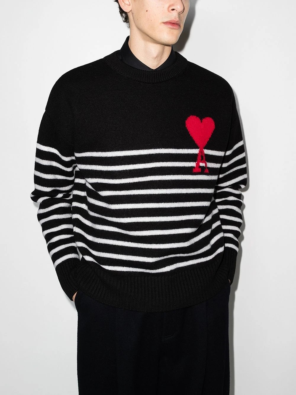Prix Dégriffé AMI Paris Pull Ami de Coeur à rayures pulls homme 2 AMI Paris pull Ami de Coeur à rayures