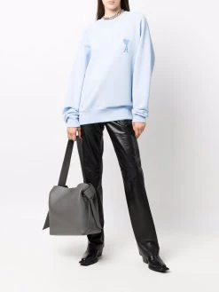 AMI Paris sweat en coton biologique à logo brodé