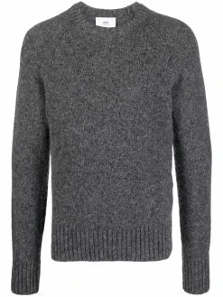 AMI Paris pull en maille à effet chiné