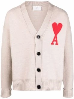 AMI Paris cardigan Ami de Coeur en laine vierge