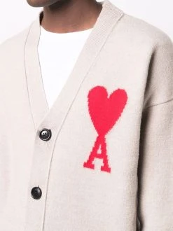 AMI Paris cardigan Ami de Coeur en laine vierge
