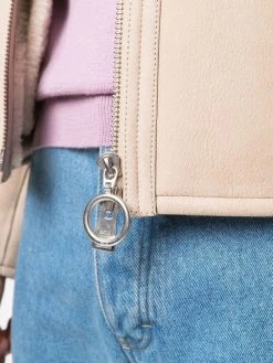 AMI Paris veste en peau lainée