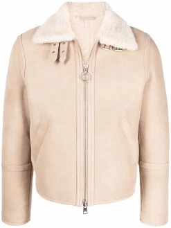 AMI Paris veste en peau lainée