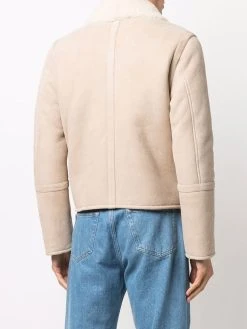 AMI Paris veste en peau lainée