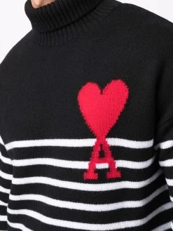 AMI Paris pull Ami de Coeur à col roulé
