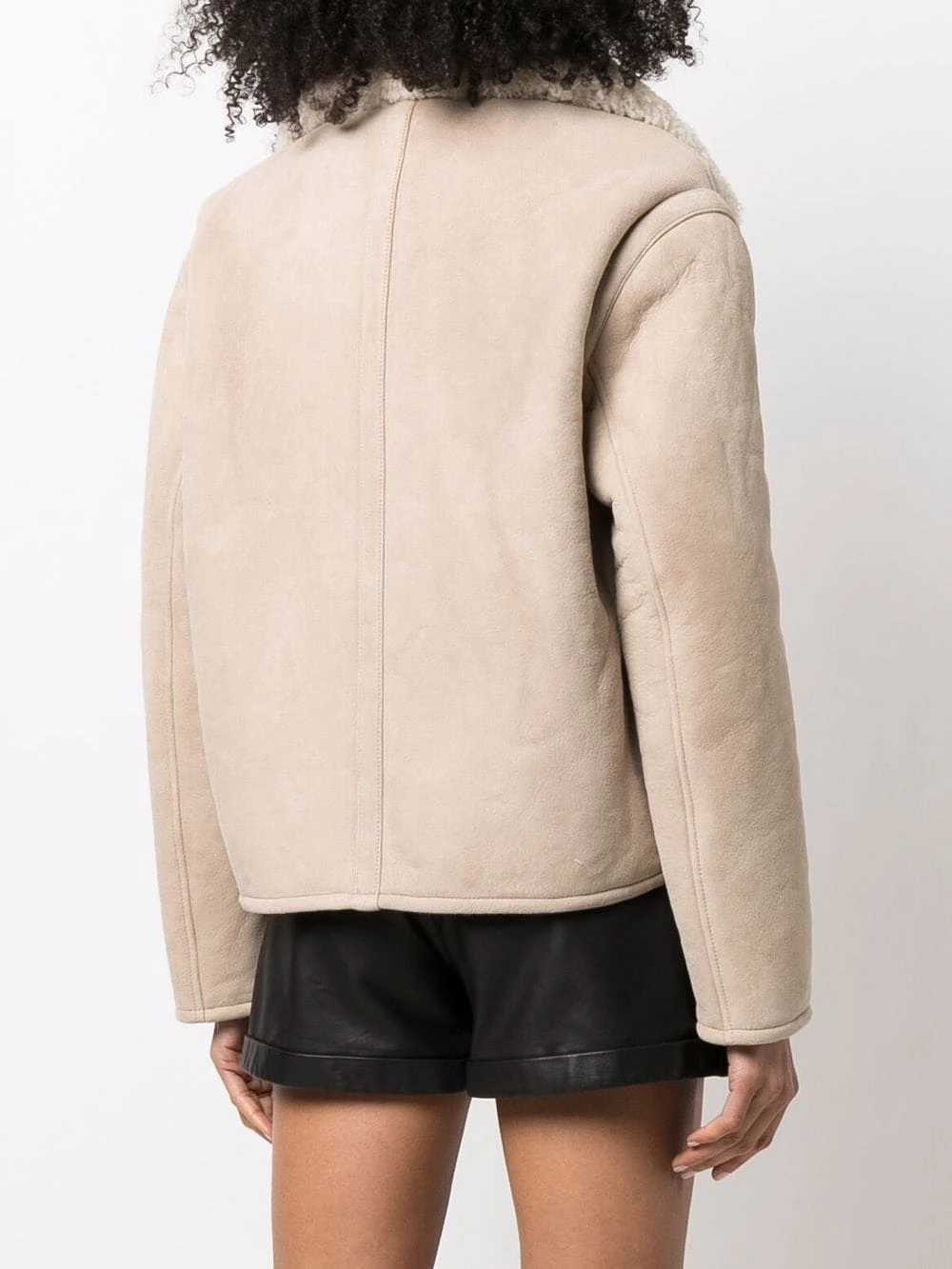 Prix Acceptable AMI Paris Veste zippée en peau retournée vestes en peau lainée femme 4 AMI Paris veste zippée en peau retournée