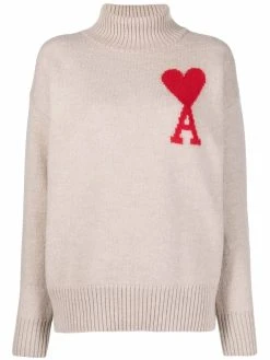 AMI Paris pull Ami de Coeur à col roulé
